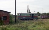 Die Triebwagen MBd1-133 wird in Lisewo fr die Rckfahrt gedreht am 08. September 1992