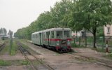 Triebwagen MBd1-133 in Nowy Dwr Gdaski (Tiegenhof) am 08. September 1992