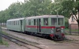 Triebwagen MBd1-133 in Nowy Dwr Gdaski (Tiegenhof) am 08. September 1992