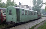 Der Triebwagen MBd1-133 Richtung Sztutowo und  MBxd2-212 Richtung Malbork Kadowo in Nowy Dwr Gdaski (Tiegenhof) am 08. September 1992