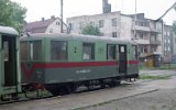 Der Triebwagen MBd1-133 Richtung Sztutowo in Nowy Dwr Gdaski (Tiegenhof) am 08. September 1992