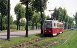 Der Museumszug Tw 5N 012 und Bw 5ND 154 am 18. Mai 1997 in der Aleja Grunwaldzka