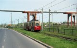 Der Museumszug Tw 5N 012 und Bw 5ND 154 am 18. Mai 1997 in der  Pk. Stanisawa Dbka