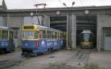 Betriebshof Mokotów1996 mit GT6N 1004 der BVG