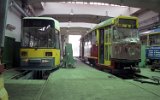 Betriebshof Mokotów1996 mit GT6N 1004 der BVG