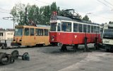 Straßenbahn-und Obusdepot in Sibiu 1996.