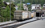 Güterwagen der MGB in Zermatt am 05.07.2016.