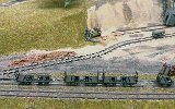 Originale Heeresfeldbahn Untergestelle für Brigadewagen.